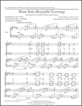 Beautiful Evening SATB choral sheet music cover